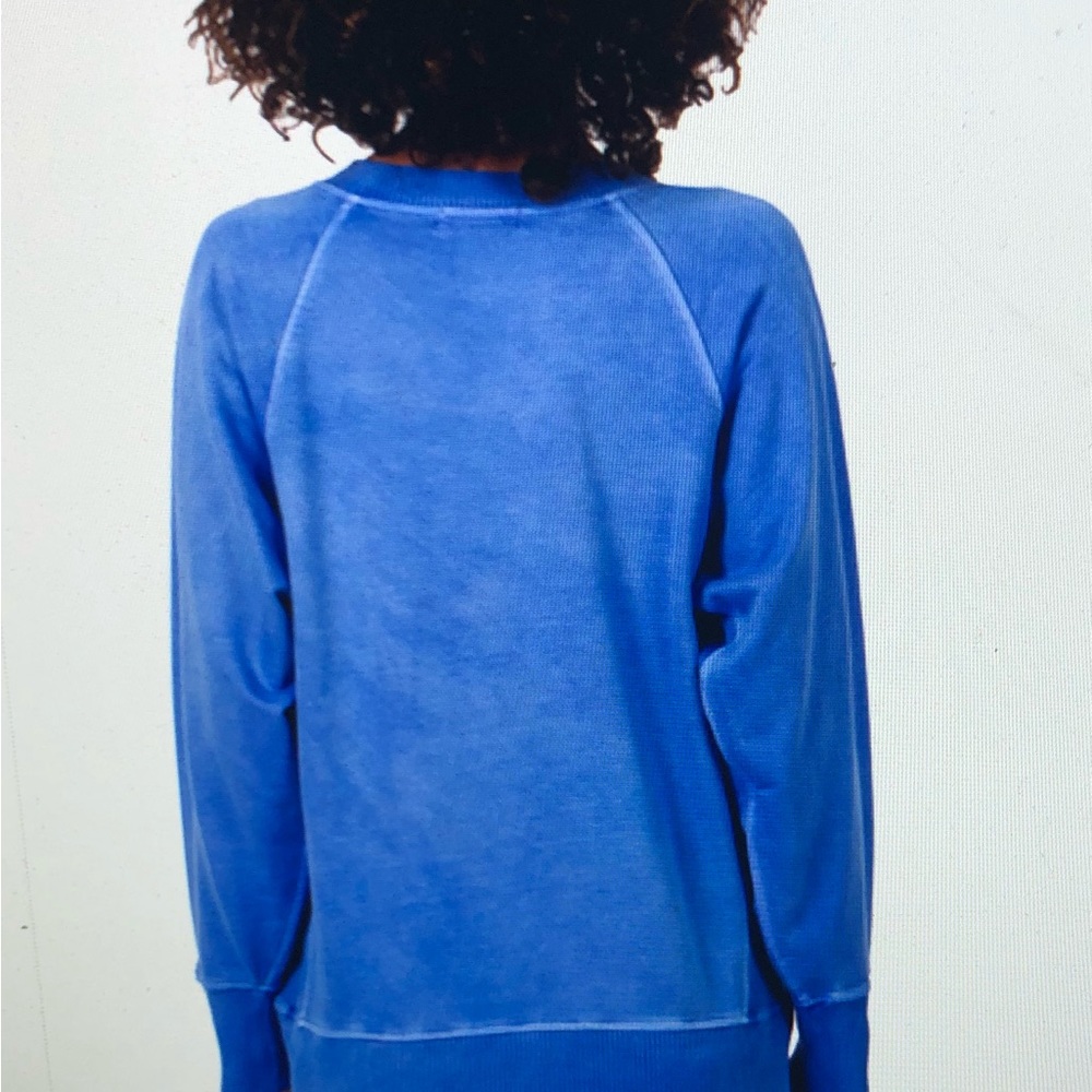 Zenana blue sweatshirt with pockets - Picture 5 of 6